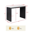 Best Master Furniture Caden Rectangle Marble Look Laminate Top Bar Table