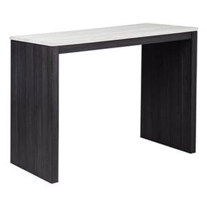 Best Master Furniture Caden Rectangle Marble Look Laminate Top Bar Table