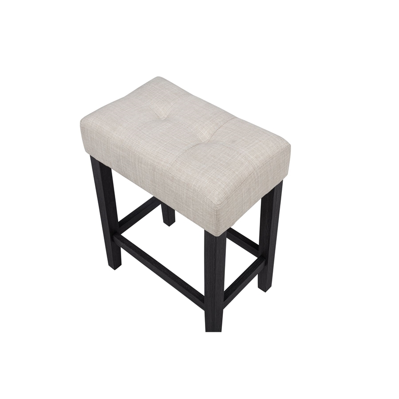 Best Master Furniture Caden Modern Beige Counter Height Bar Stools (Set of 2)