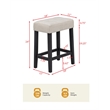 Best Master Furniture Caden Modern Beige Counter Height Bar Stools (Set of 2)