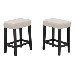 Best Master Furniture Caden Modern Beige Counter Height Bar Stools (Set of 2)