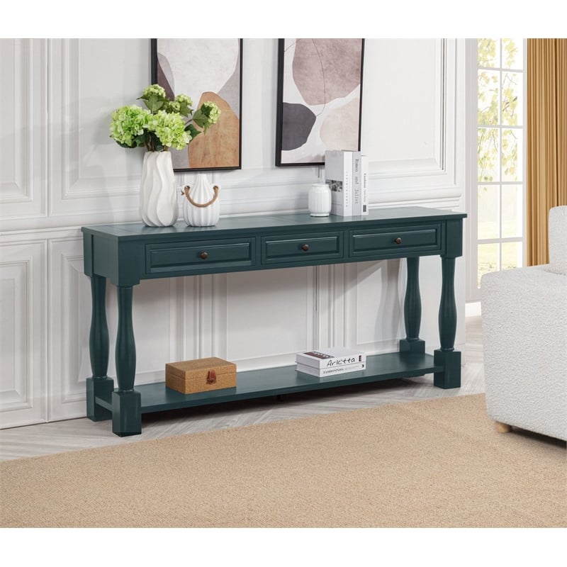 Best Master Furniture Delphina Rectangle Transitional Sofa Table (Deep Sea Dive)