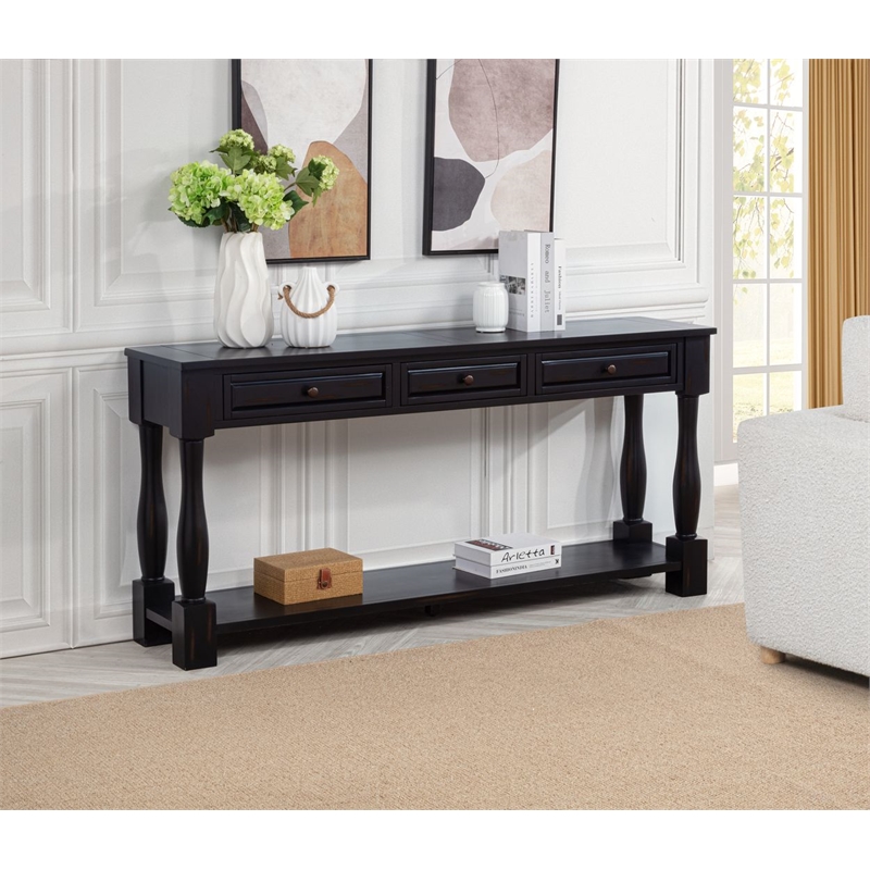 Best Master Furniture Delphina Rectangle Transitional Sofa Table (Espresso)
