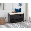 Best Master Furniture Delport Storage Bench with Padded Cushion (Espresso)