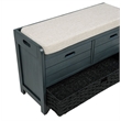 Best Master Furniture Delport Storage Bench with Padded Cushion (Deep Sea Dive)
