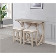 Best Master Furniture Dappelle 3-Piece Counter Height Pub Set (Antique White)