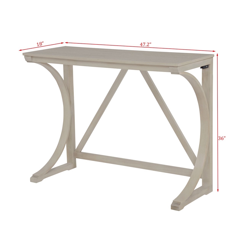 Best Master Furniture Dappelle 3-Piece Counter Height Pub Set (Antique White)