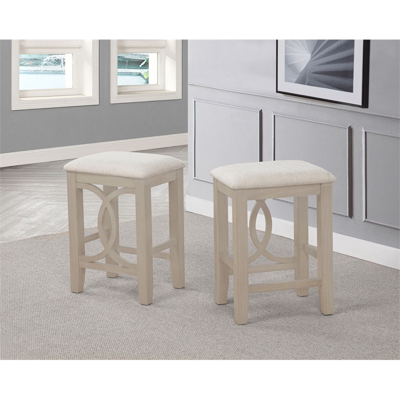 Best Master Furniture Dappelle 3-Piece Counter Height Pub Set (Antique White)