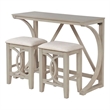 Best Master Furniture Dappelle 3-Piece Counter Height Pub Set (Antique White)
