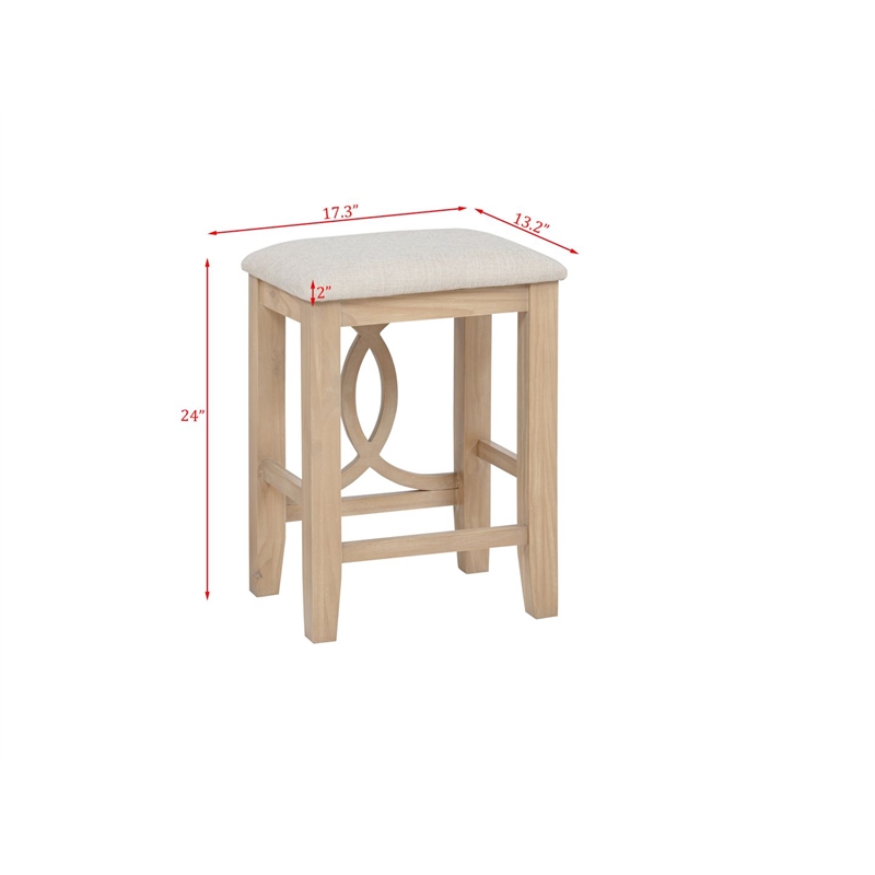 Best Master Furniture Dappelle 3-Piece Counter Height Pub Set (Natural)