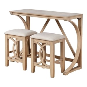 Best Master Furniture Dappelle 3-Piece Counter Height Pub Set (Natural)