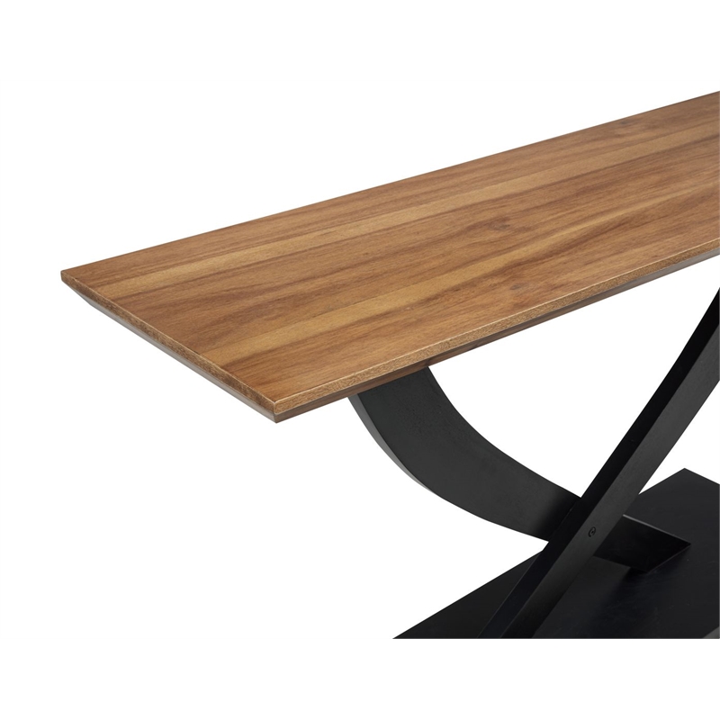 Best Master Furniture Danport Transitional Natural Top Rectangle Console Table