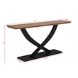 Best Master Furniture Danport Transitional Natural Top Rectangle Console Table