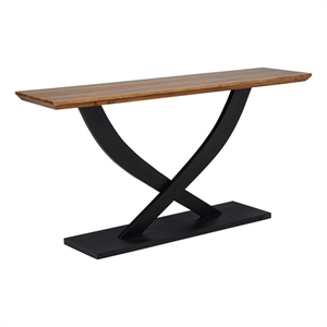 Best Master Furniture Danport Transitional Natural Top Rectangle Console Table