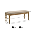 Best Master Furniture Huntington Transitional Dining Bench