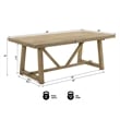 Best Master Furniture Malibu Transitional Driftwood Rectangle Dining Table