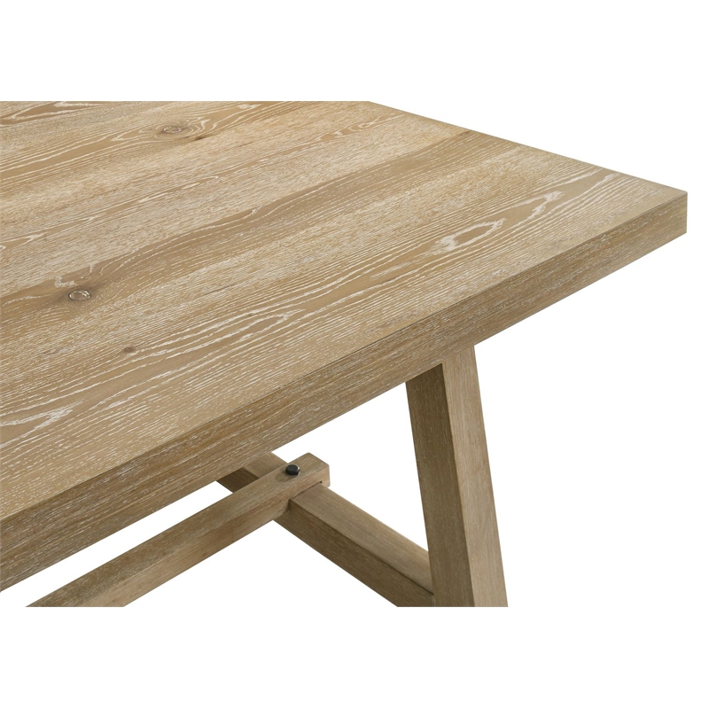 Best Master Furniture Malibu 7-Piece Transitional Driftwood Rectangle Dining Set