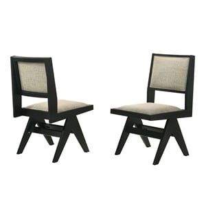 Best Master Furniture Manhattan Transitional Black Dining Chairs (Set of 2)