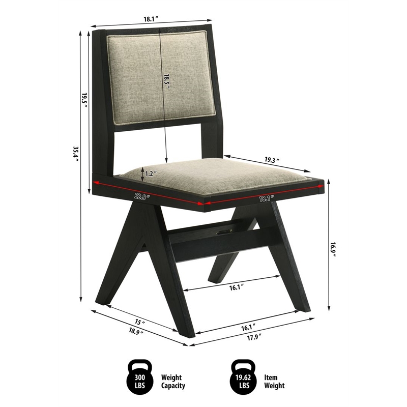 Best Master Furniture Manhattan Transitional Black Dining Chairs (Set of 2)