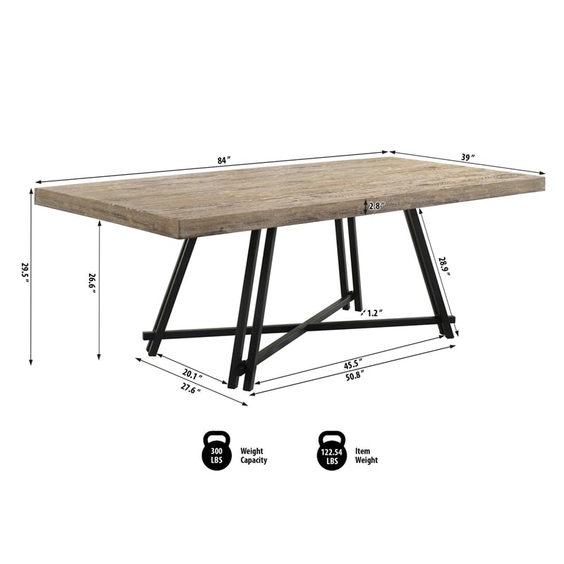 Best Master Furniture Manhattan Transitional Modern Rectangle Dining Table