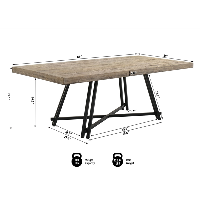 Best Master Furniture Manhattan 7-Piece Transitional Modern Rectangle Dining Set