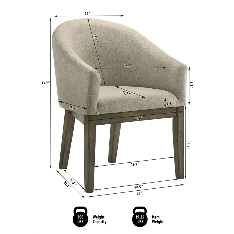 Best Master Furniture Newark Transitional Weather Grey Dining Chairs (Set of 2)