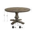 Best Master Furniture Newark Transitional Round Weather Grey Dining Table