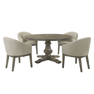 Best Master Furniture Newark 5-Piece Transitional Round Dining Set