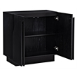 Best Master Furniture Questa Scandinavian Mid-Century 2-Door Cabinet (Black)
