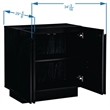 Best Master Furniture Questa Scandinavian Mid-Century 2-Door Cabinet (Black)
