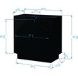 Best Master Furniture Questa Scandinavian Mid-Century 2-Door Cabinet (Black)