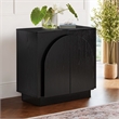 Best Master Furniture Questa Scandinavian Mid-Century 2-Door Cabinet (Black)