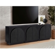 Best Master Furniture Questa Scandinavian Mid-Century 2-Door Cabinet (Black)