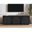 Best Master Furniture Questa Scandinavian Mid-Century 2-Door Cabinet (Black)