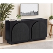 Best Master Furniture Questa Scandinavian Mid-Century 2-Door Cabinet (Black)