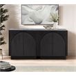 Best Master Furniture Questa Scandinavian Mid-Century 2-Door Cabinet (Black)