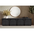 Best Master Furniture Questa Scandinavian Mid-Century 2-Door Cabinet (Black)