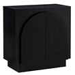 Best Master Furniture Questa Scandinavian Mid-Century 2-Door Cabinet (Black)