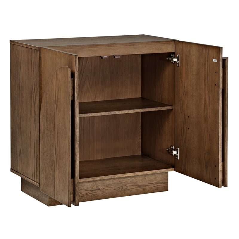 Best Master Furniture Questa Scandinavian Mid-Century 2-Door Cabinet (Brown)