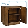 Best Master Furniture Questa Scandinavian Mid-Century 2-Door Cabinet (Brown)