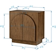 Best Master Furniture Questa Scandinavian Mid-Century 2-Door Cabinet (Brown)