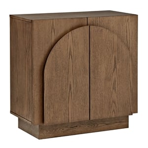 Best Master Furniture Questa Scandinavian Mid-Century 2-Door Cabinet (Brown)