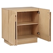 Best Master Furniture Questa Scandinavian Mid-Century 2-Door Cabinet (Light Oak)
