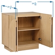 Best Master Furniture Questa Scandinavian Mid-Century 2-Door Cabinet (Light Oak)