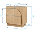 Best Master Furniture Questa Scandinavian Mid-Century 2-Door Cabinet (Light Oak)