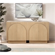 Best Master Furniture Questa Scandinavian Mid-Century 2-Door Cabinet (Light Oak)