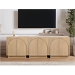 Best Master Furniture Questa Scandinavian Mid-Century 2-Door Cabinet (Light Oak)