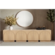 Best Master Furniture Questa Scandinavian Mid-Century 2-Door Cabinet (Light Oak)