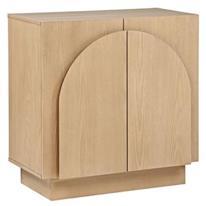 Best Master Furniture Questa Scandinavian Mid-Century 2-Door Cabinet (Light Oak)