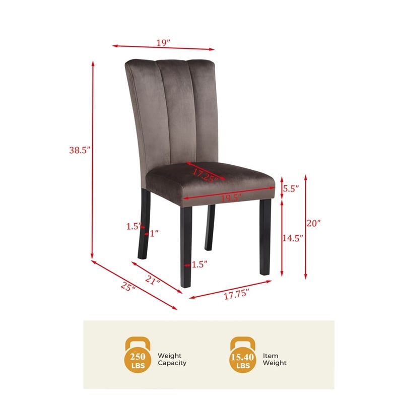Best Master Furniture Sheridan Transitional Cedar Brown Dining Chairs (Set of 2)